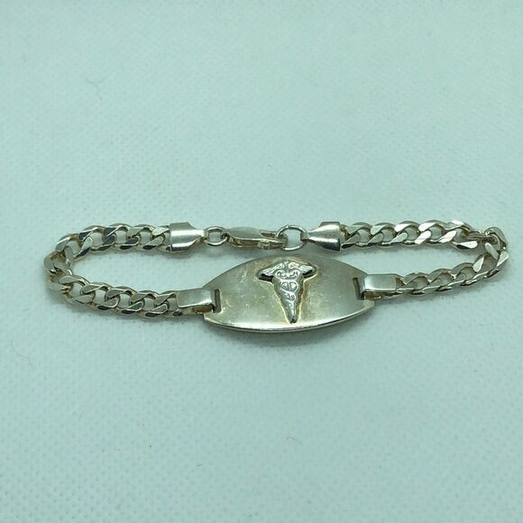 💛 925 Medical Alert Bracelet - Picture 2 of 4
